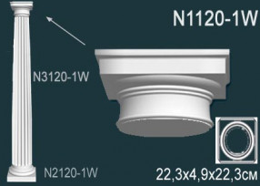 Капитель из полиуретана Perfect (N 1120-1W)